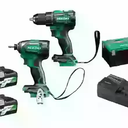 HIKOKI KC18DE 18V Combi Kit (DV18DE, WH18DE, 2 x BSL36A18X Batteries and 1 x UC18YFL Charger) + HSC3